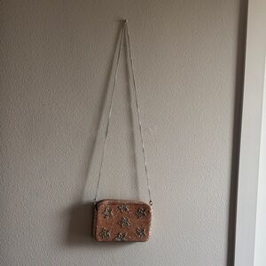 Altar'd State Pink Crossbody Bag with Silver Accents